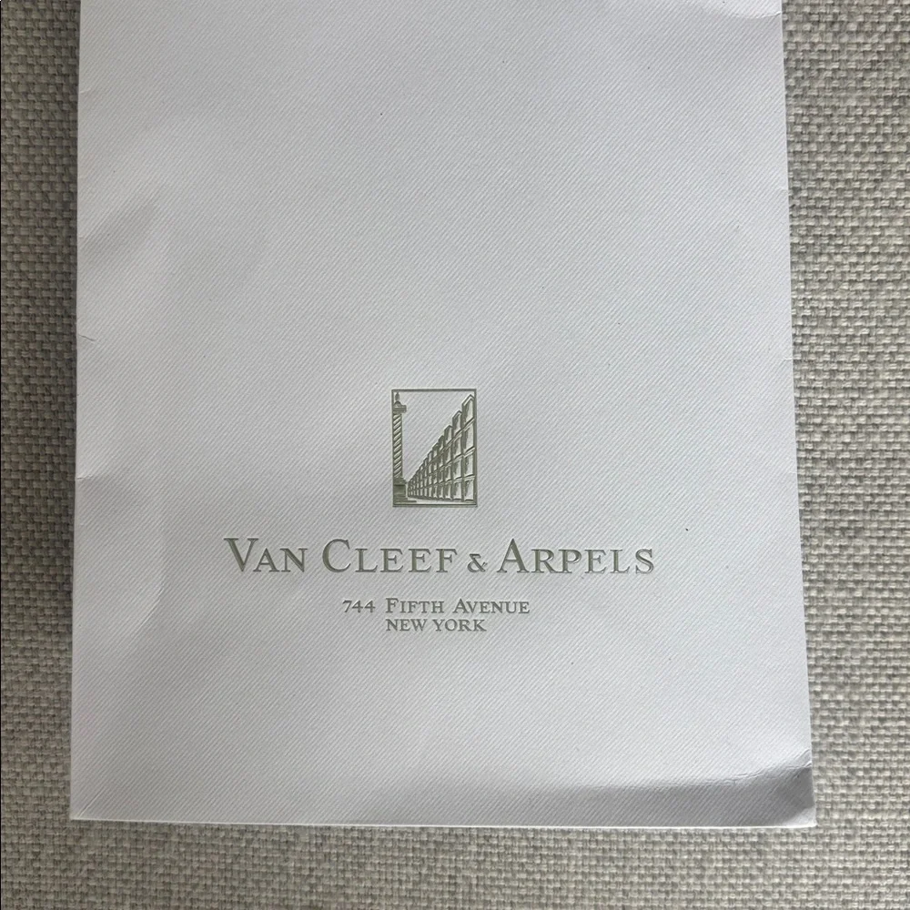 Van Cleef & Arpels White and Green Shopping Bag